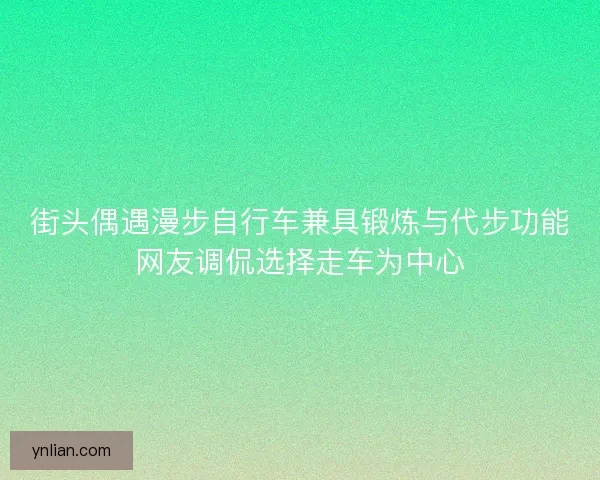 街头偶遇漫步自行车兼具锻炼与代步功能网友调侃选择走车为中心